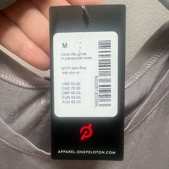 NEW Peloton Racerback Tank Top Women’s Sz M Gray Flowy Fit Activewear Athleisure - Picture 7 of 8